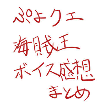 海賊王のボイス感想まとめ