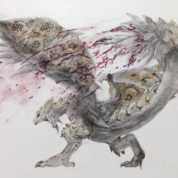 鉛筆画 モンハン リオレイア