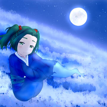 真夜中の空の上