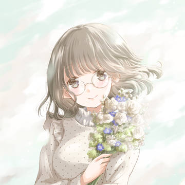 花と水玉と