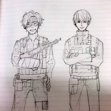 突発的cod組落書き