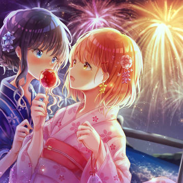 赤く染まる夏の夜