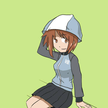 なにもない空間に座る継続みほ