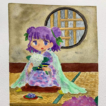 紫陽花の擬人化