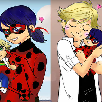LadyBug Adrien and her dolls