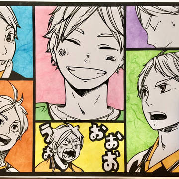 [ハイキュー！！]スガさんお誕生日おめでとうー！5・6［切り絵］