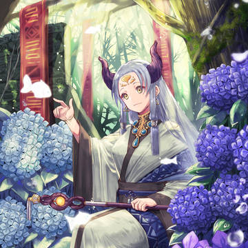 アジサイの咲く森