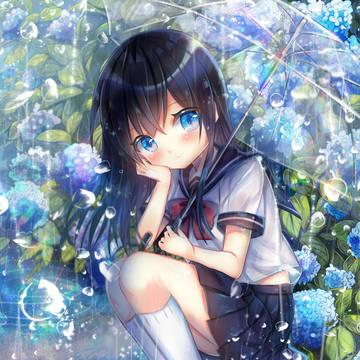 「君と一緒なら雨でも楽しいなっ」