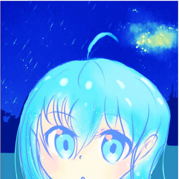 月下的少女(草稿上色)