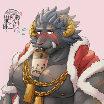 表演用ㄋㄟㄋㄟ喝珍奶的坎卜斯~
