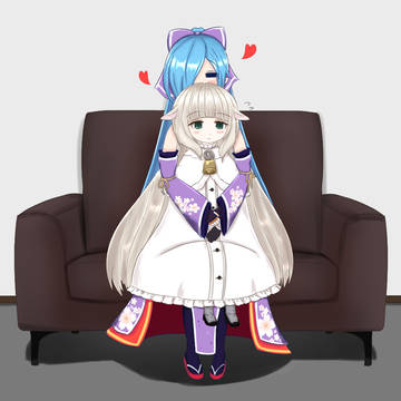 メリーちゃんを抱きかかえるイオリン