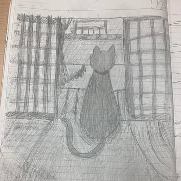 たそがれる猫