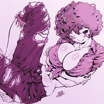 アフロヘアのお姉さん