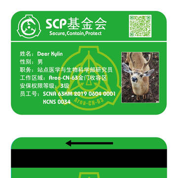 SCP基金会中国分部员工卡