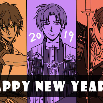 とうらぶ 年賀状用イラスト