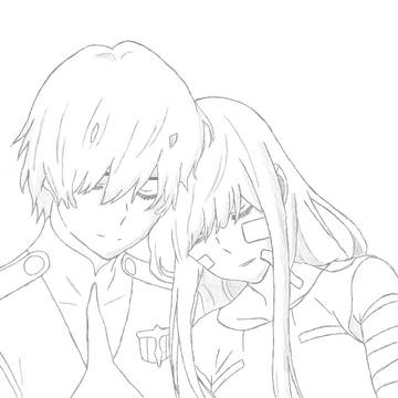 Hiro and Zero Two