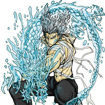 【ガロウ】流水岩砕拳の流を龍で描いてみた
