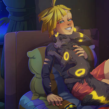 Gladion and Umbreon