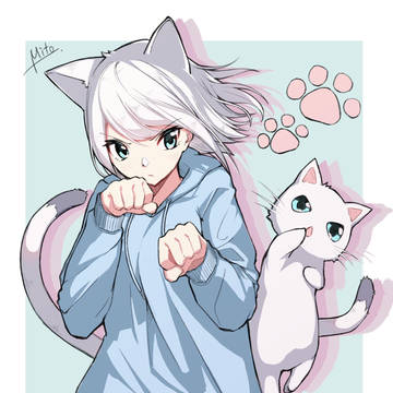 猫パンチ