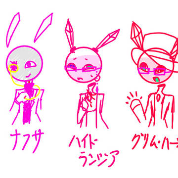 【OC】うさ耳硝子容器トリオの見分け方。