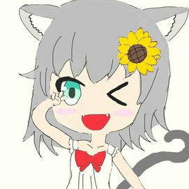 銀髪猫耳少女(デフォルメver)