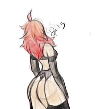 sketch en lencería