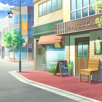街(ケーキ屋前)