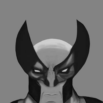 Wolverine grey scale
