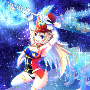 創作ファンタジー風な指揮者と鼓笛隊