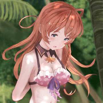 水着に着替えるリーシャさん