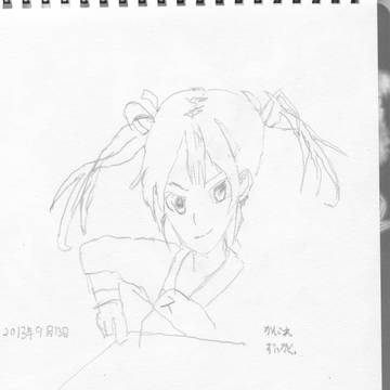 描くと出る言うので描いてた（素人模写）