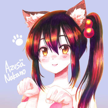 けいおん！あずにゃん描いてみた。