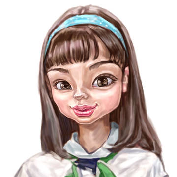 広瀬すずさんの似顔絵