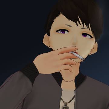 煙草を吸う。