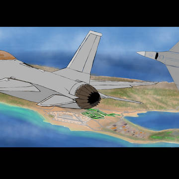 F-16 Stealth Fighter in action