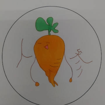 にんじん🥕缶バッジイラスト