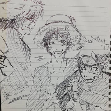 ジャンプキャラ落書き