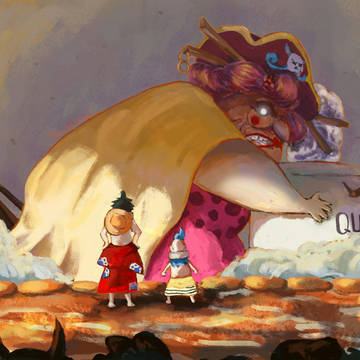 One piece Big Mom and Luffy