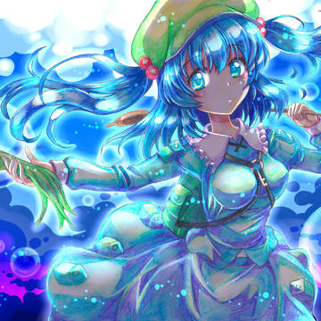 河城にとり　描いてみた！アナログ水彩色鉛筆
