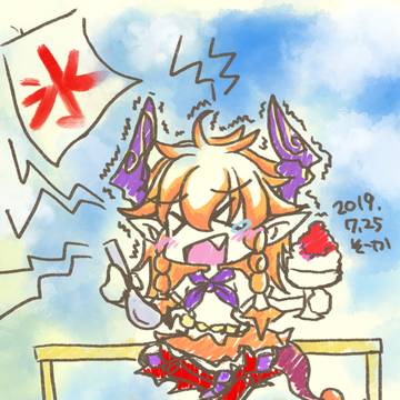 かき氷の日落書き