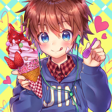 ソフトクリームと男の子