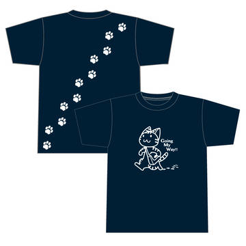 ねこに踏まれるTシャツ&パーカー