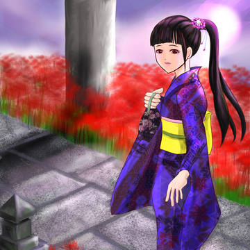 彼岸花畑にて