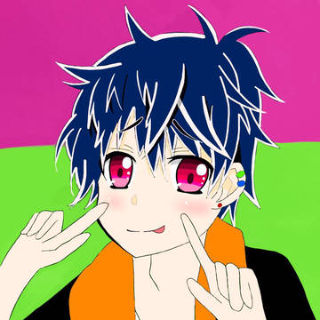 「今日もハッピー‼︎...なんちゃって(ペロ)」
