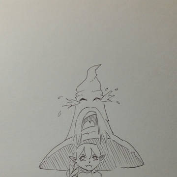 Witch with a laughing hat