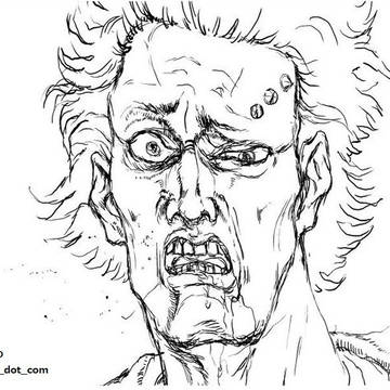 Drawing ゾンビ男 (パンク・ファッション)