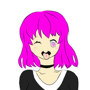 Pink hair girl