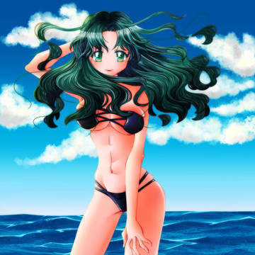 夏、海、水着