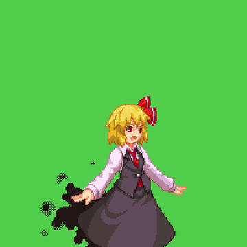 【ドット絵】ルーミア【ニュートラルモーション風GIF】