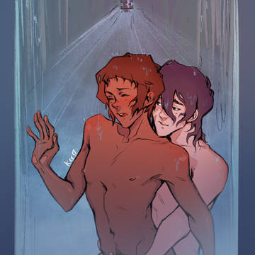 klance in the shower